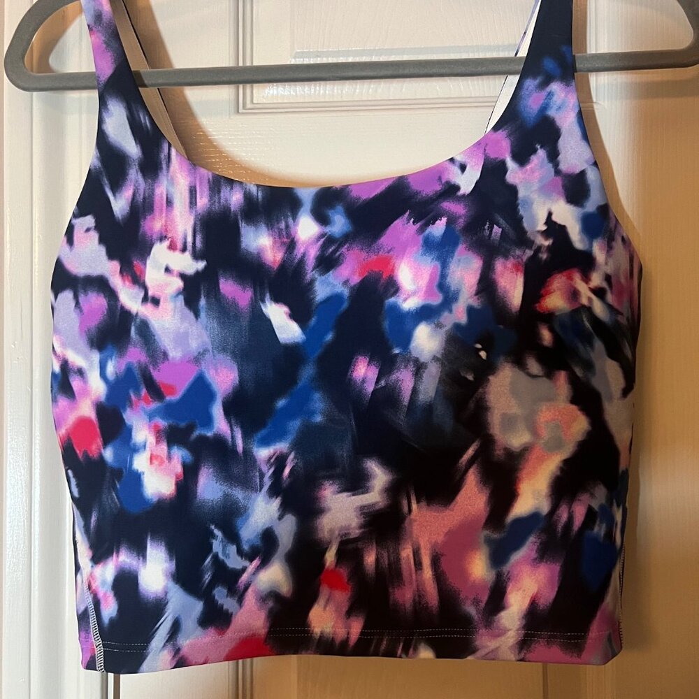 NEW Women's Old Navy Active PowerSoft Sports Bra Tank Tie Dye - Large